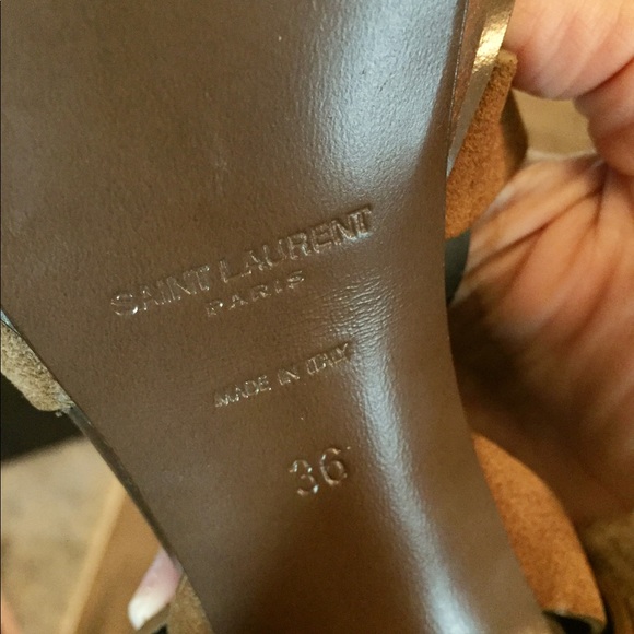 SAINT LAURENT Tribute Suede in Tan Color - Picture 6 of 8